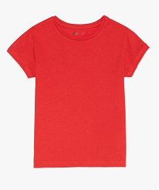 GEMO Tee-shirt à manches courtes uni fille Rouge