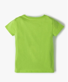tee-shirt fille uni a manches courtes vert tee-shirtsB174601_3