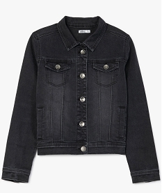 GEMO Veste en jean fille stretch noir standard