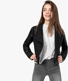 GEMO Blouson fille biker Noir