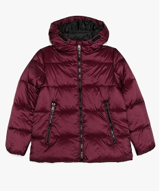 GEMO Parka fille ample à gros zips Rouge