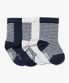 chaussettes a rayures bebe (lot de 5) bleu chaussettesB197601_1