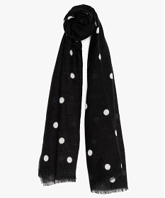 GEMO Echarpe femme avec motifs pois Noir