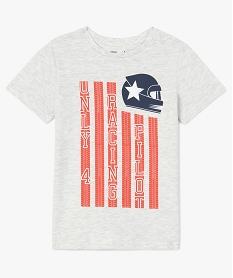 GEMO Tee-shirt garçon à manches courtes motif XXL gris standard