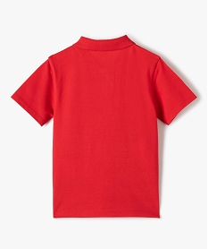 polo fille a manches courtes en coton pique uni rouge tee-shirtsB201301_3