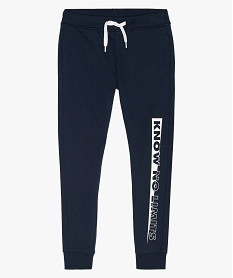 GEMO Pantalon de jogging garçon ajusté et imprimé Bleu