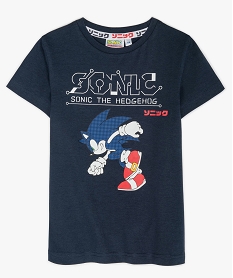 GEMO Tee-shirt garçon à manches courtes - Sonic Bleu