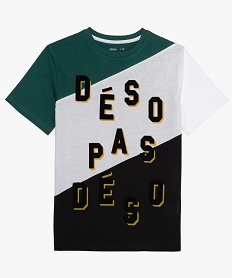 GEMO Tee-shirt garçon multicolore avec imprimé velours Imprimé