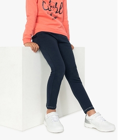 pantalon de jogging fille coupe ajustee bleuB206701_4