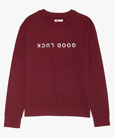 GEMO Sweat fille avec large inscription sur lavant Rouge