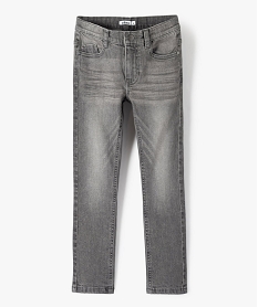 jean garcon coupe slim 5 poches gris jeansB210701_1