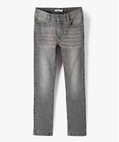 GEMO Jean garçon coupe slim 5 poches gris standard