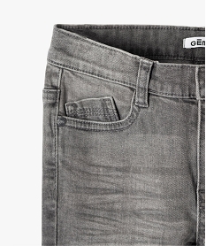 jean garcon coupe slim 5 poches gris jeansB210701_2