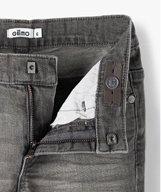 jean garcon coupe slim 5 poches gris jeansB210701_3