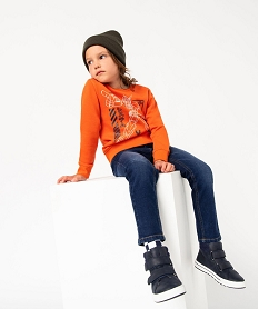 GEMO Jean garçon coupe slim 5 poches Bleu