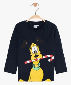GEMO Tee-shirt bébé garçon imprimé Noël Pluto - Disney Bleu