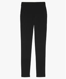 GEMO Pantalon fille en maille extensible Noir