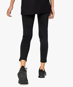 leggings de sport femme avec bandes texturees et resille noirB215201_3