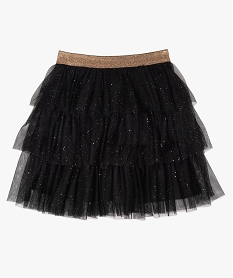 jupe fille en tulle avec paillettes et ceinture elastiquee noirB216501_1