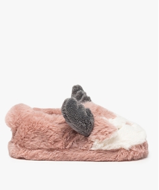 GEMO Chaussons fille peluches en forme de renne Rose