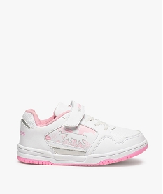 baskets fille bicolore avec fermeture scratch - airness blanc basketsB218401_1