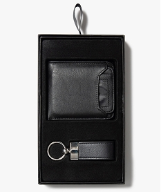 portefeuille homme avec porte cle et boite cadeau noirB218501_1