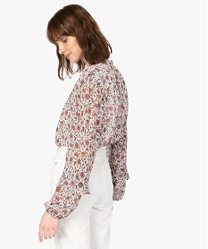 blouse femme a motifs fleuris avec volants sur les manches imprimeB218701_3