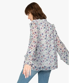 blouse femme a motifs fleuris avec volants sur les manches imprime blousesB218801_3