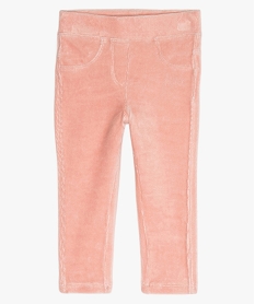 GEMO Leggings bébé fille en velours côtelé Rose