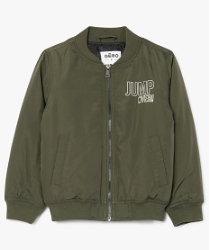 blouson garcon bomber imprime poitrine vert blousons et vestesB220601_1