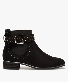 GEMO Boots femme façon Chelsea avec clous métalliques noir standard