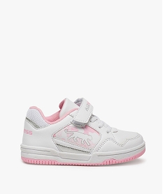 GEMO Baskets fille multicolores à scratch - Airness Blanc