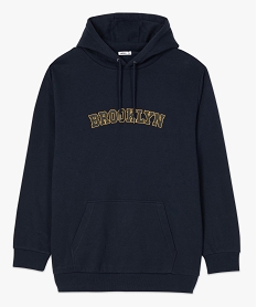 sweat homme avec inscription brooklyn brodee bleuB225201_4