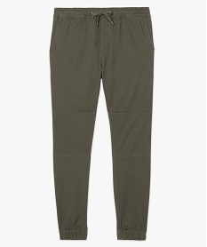 pantalon homme en toile avec taille et bas elastique vertB225601_4