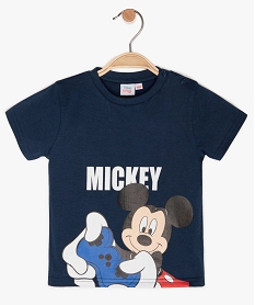 tee-shirt bebe garcon avec motif mickey - disney baby bleuB228901_1