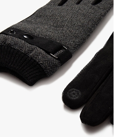 gants tactiles pour homme a motifs chevrons gris standardB229201_2