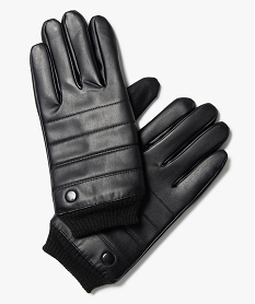 gants homme avec doublure chaude avec boite cadeau noirB229301_1