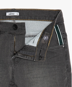 jean garcon slim en coton stretch avec detail colore grisB229401_2