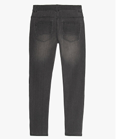 jean garcon slim en coton stretch avec detail colore grisB229401_3