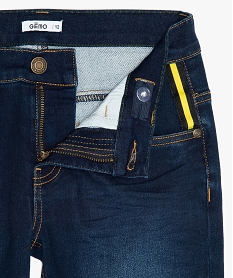jean garcon slim en coton stretch avec detail colore grisB229501_2