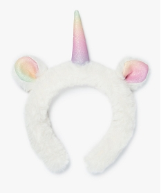 GEMO Serre-tête fille peluche avec corne de licorne Rose