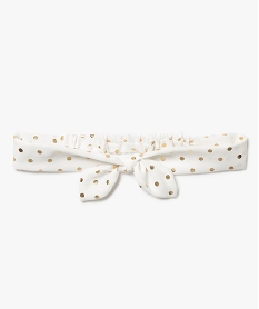 bandeau a cheveux fille a pois dores blancB231201_1