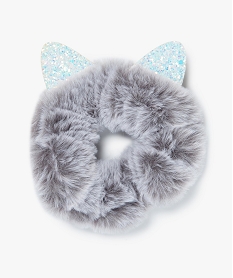 GEMO Chouchou fille en peluche avec oreilles pailletées Gris