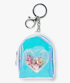 GEMO Porte-monnaie enfant 2-en-1 avec porte-clés Bleu