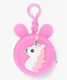 GEMO Porte-monnaie fille 2-en-1 motif licorne Rose