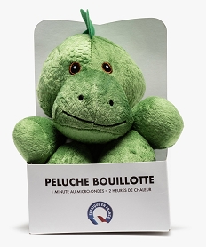 GEMO Bouillotte peluche dinosaure à chauffer au micro-ondes Vert