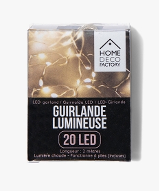 GEMO Guirlande lumineuse 20 LEDs Blanc