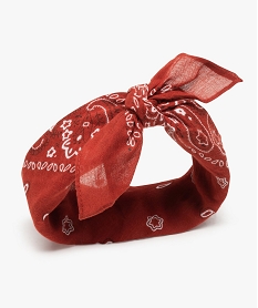 GEMO Foulard femme bandana avec coton recyclé Rouge