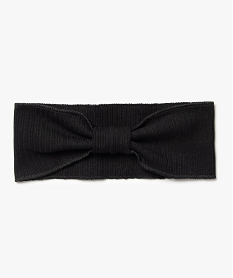 bandeau a cheveux femme en coton stretch noirB238001_1