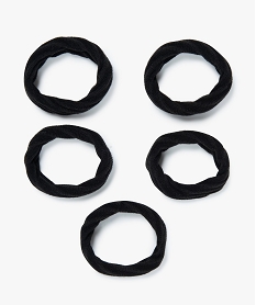 GEMO Élastiques à cheveux femme (lot de 5) Noir